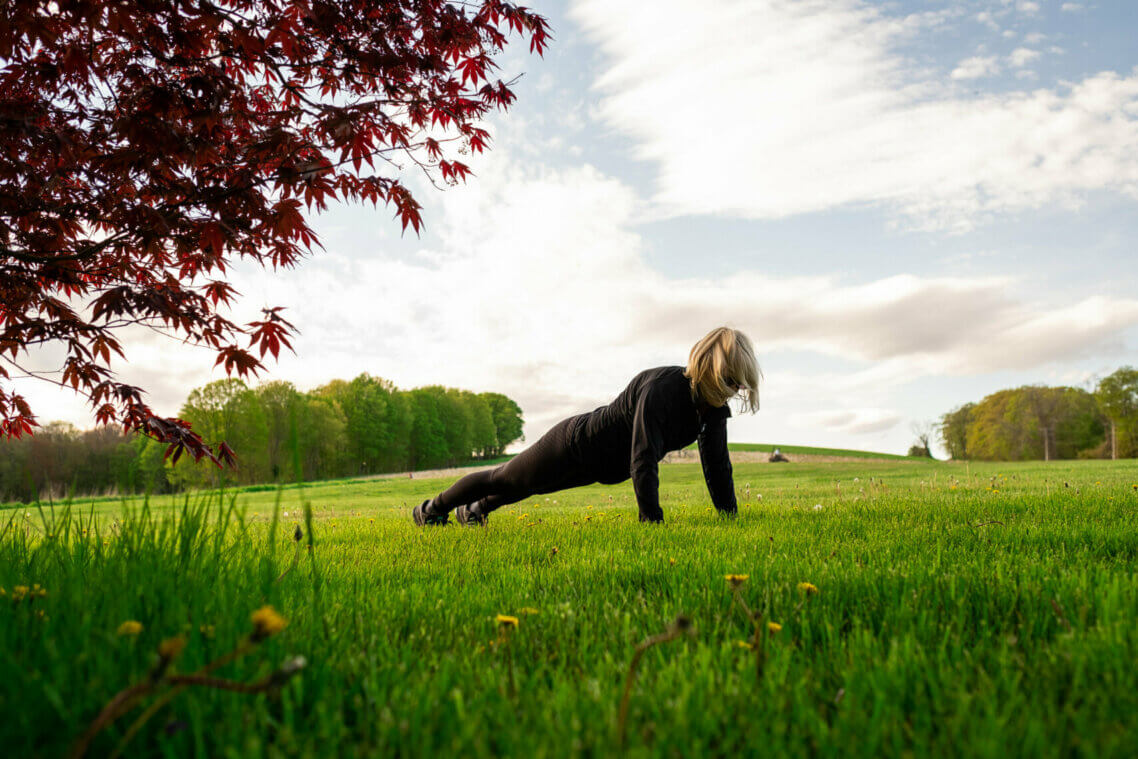 Kristen Orr "joyercising" at Fort Hill Farms